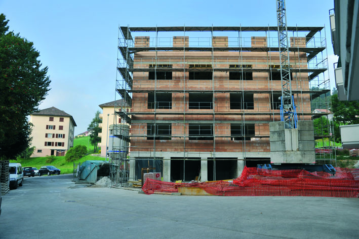 Le bâtiment locatif Francioli en construction. © Photo Ch. Carisey