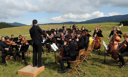 Orchestre dans les champs